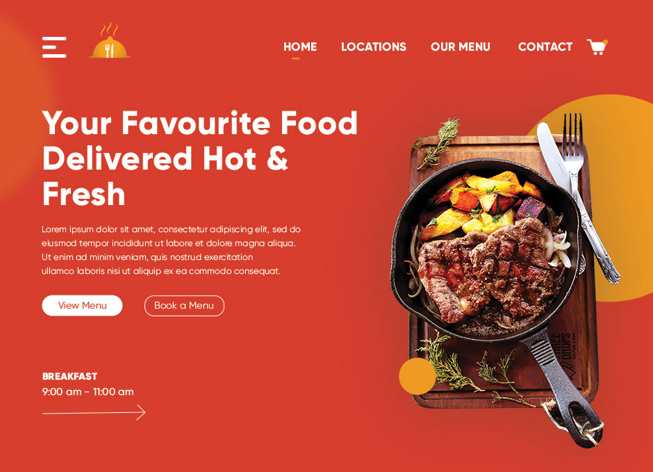 Food Landing Page Template Free