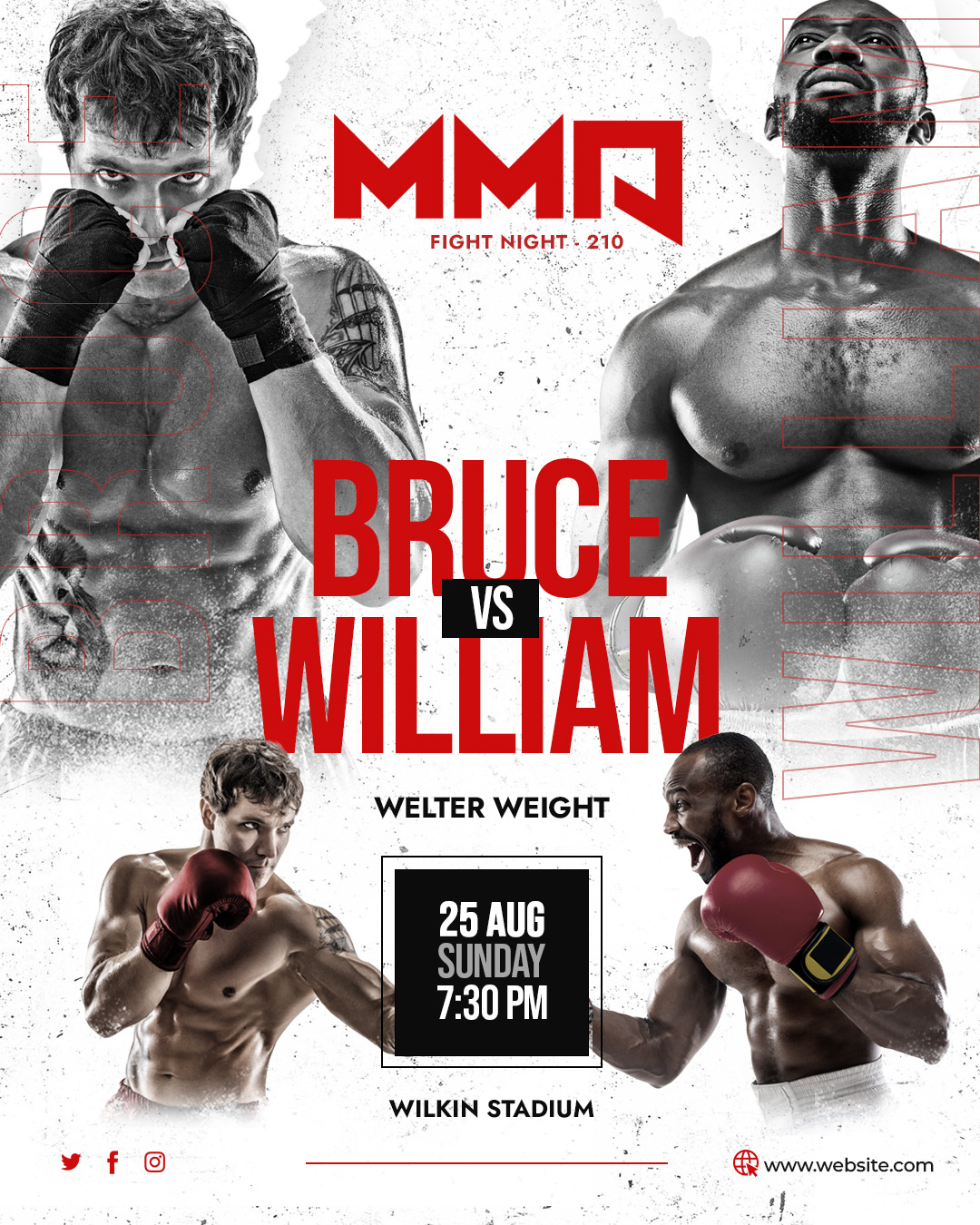 MMA Fight Poster Template
