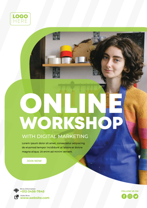 Online Workshop Flyer Template