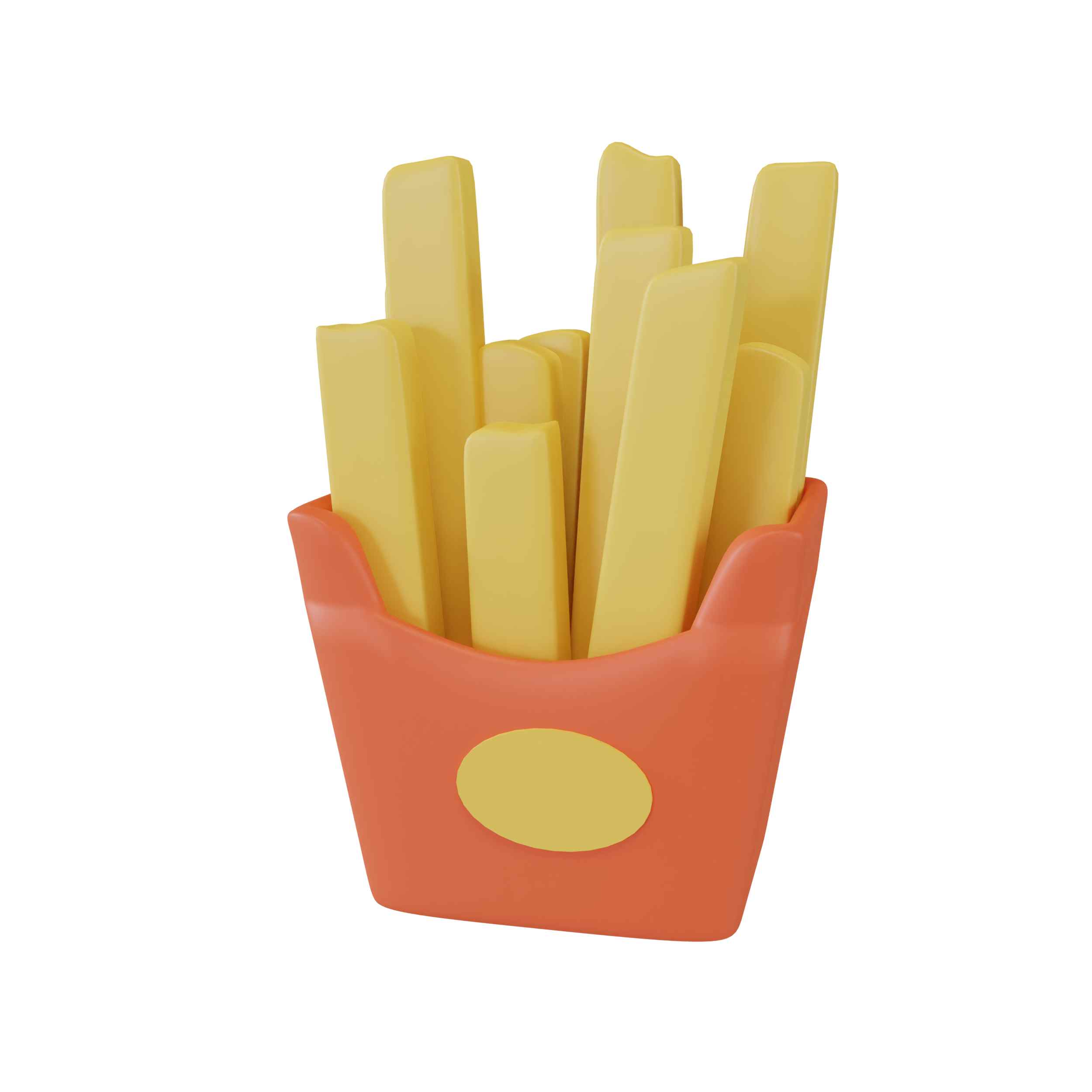 3D French Fries Illustration