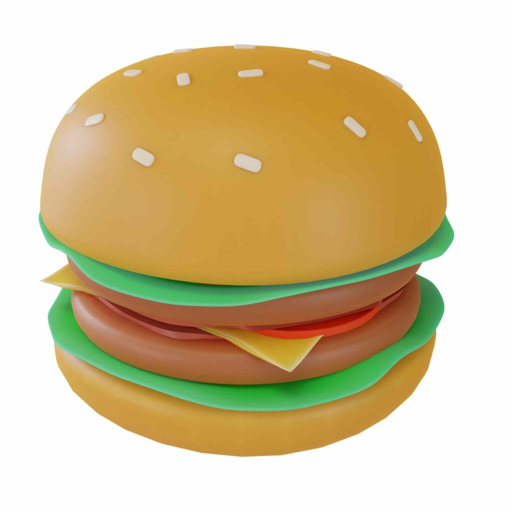 Free Burger 3D Model - FreeGraphica