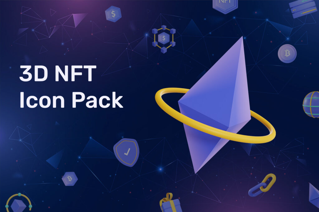 Free NFT 3D Icon Pack - FreeGraphica