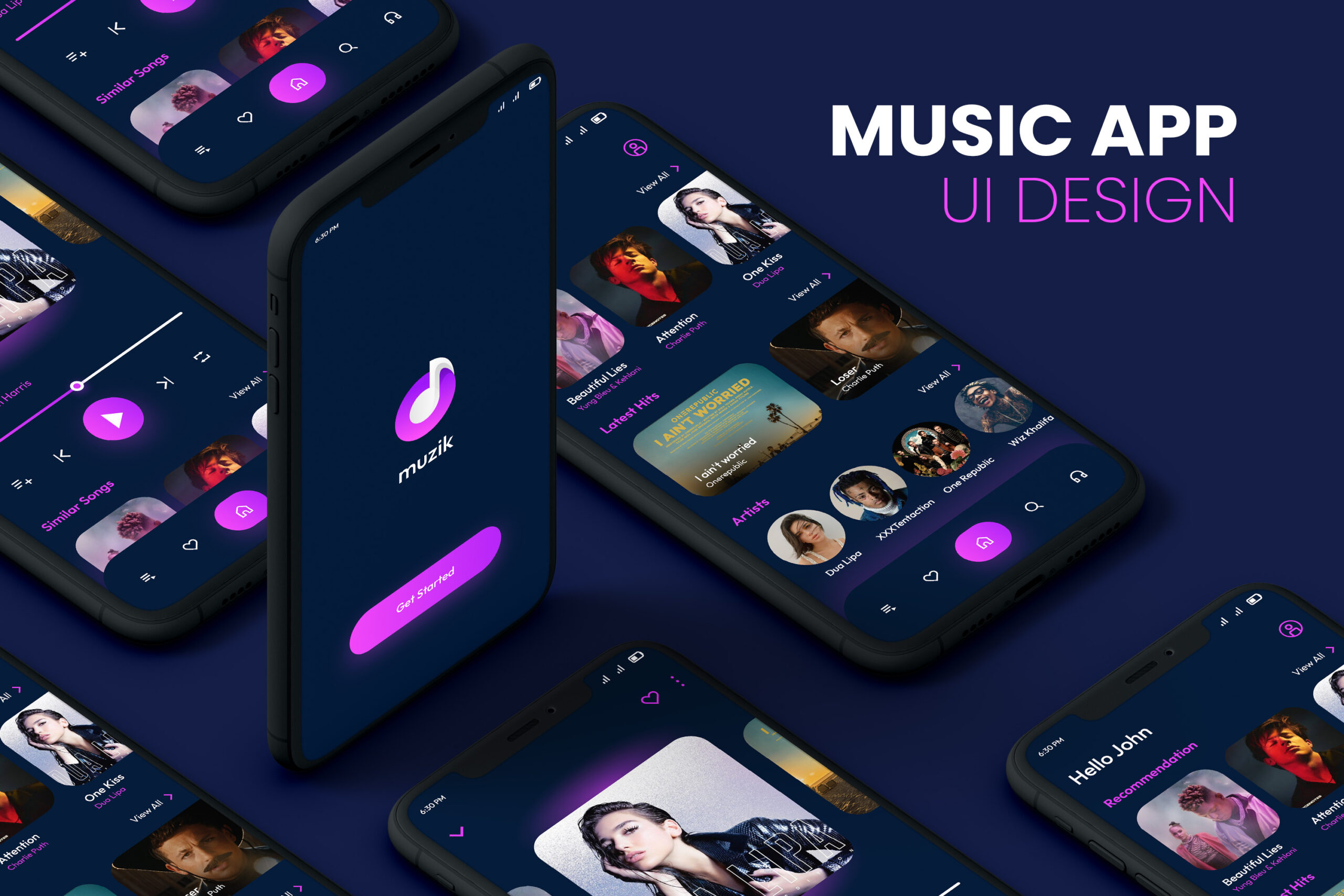 Music App UI Template 1
