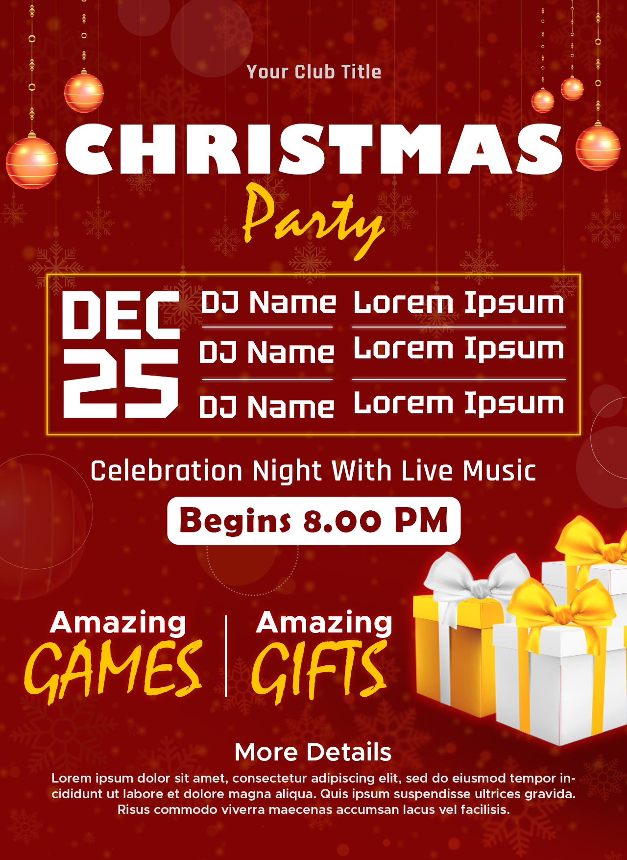 Christmas Party Poster Free