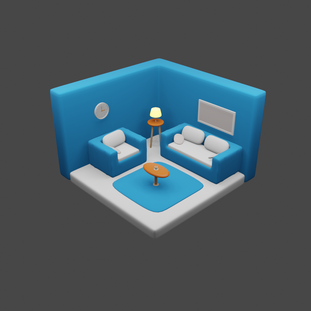 Living Room 3D Model Free 2