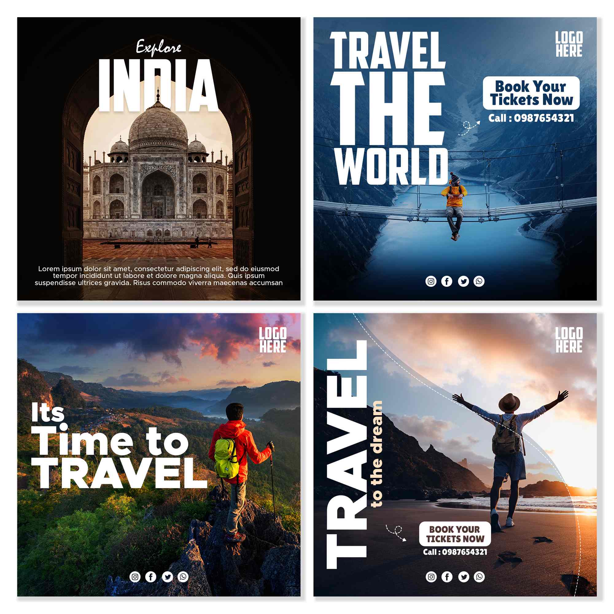 Travel Agency Social Media Post Template
